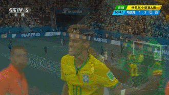 世界杯搞笑gif:杀马特球王内马尔