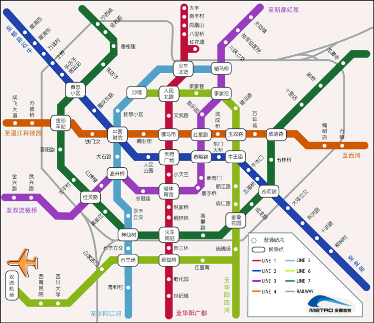 地铁一号线路线图