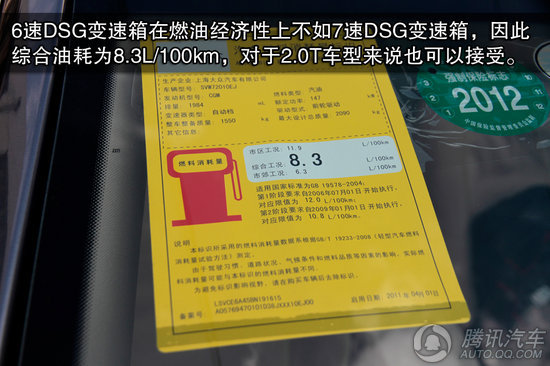 2011款 大众帕萨特 2.0TSI 至尊版 重点图解