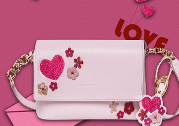 Longchamp2017七夕限量桃花粉包包 Longchamp2017七夕限量桃花粉包包