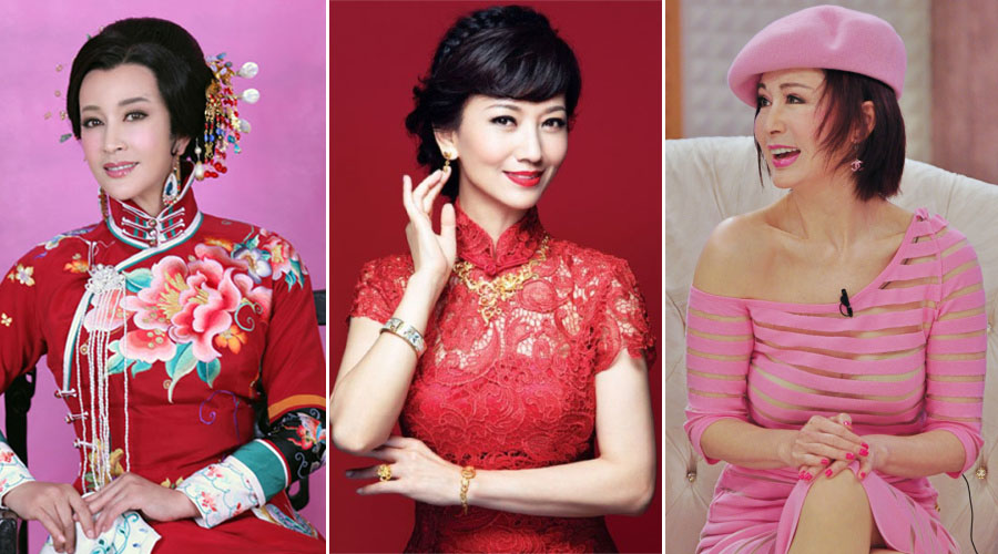 始终活跃在荧幕上的"冻龄奶奶,从左至右分别为:刘晓庆,赵雅芝,潘迎紫