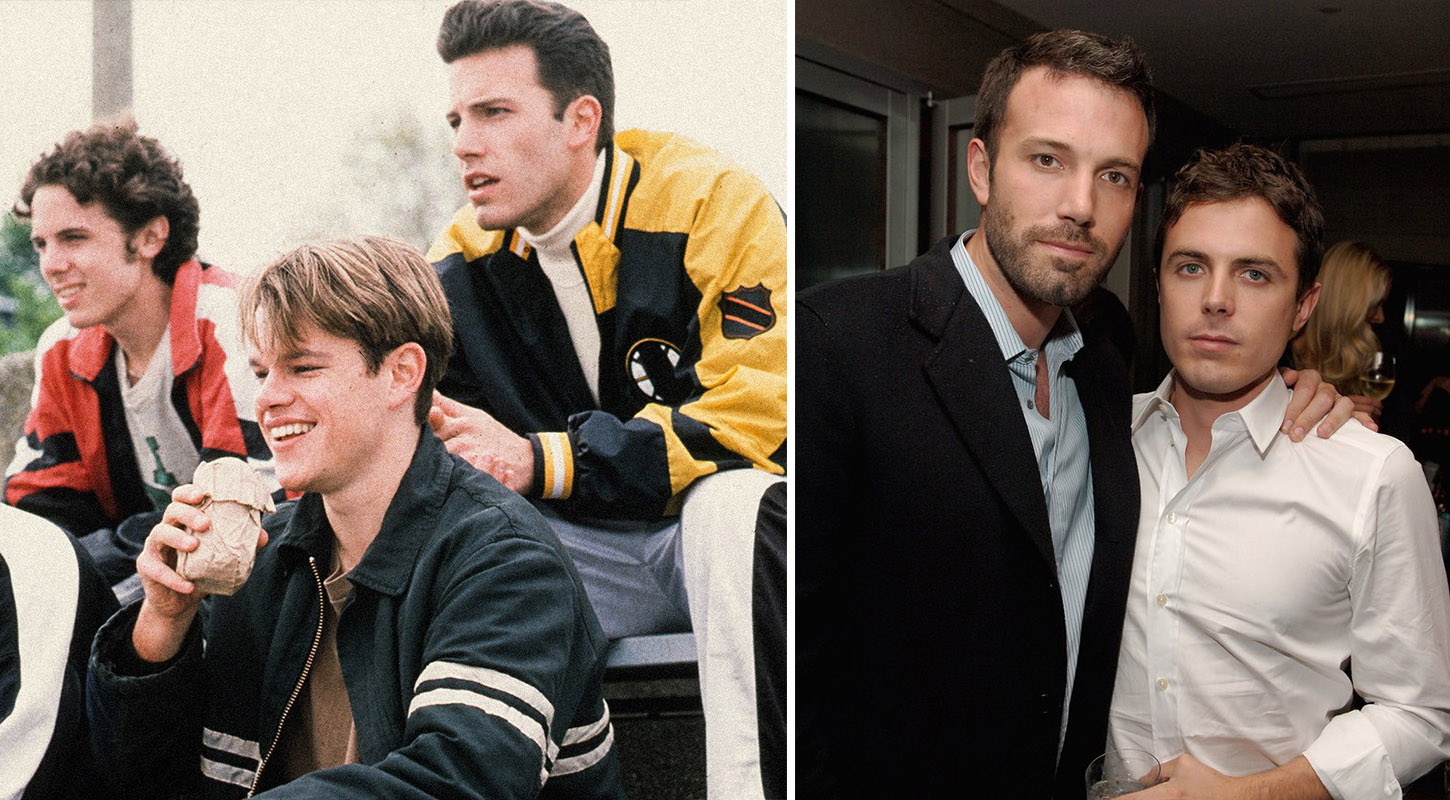 左:Casey Affleck、Ben Affleck共同出演《心灵捕手》剧照 右:Affleck兄弟合影 左:Casey Affleck、Ben Affleck共同出演《心灵捕手》剧照 右:Affleck兄弟合影