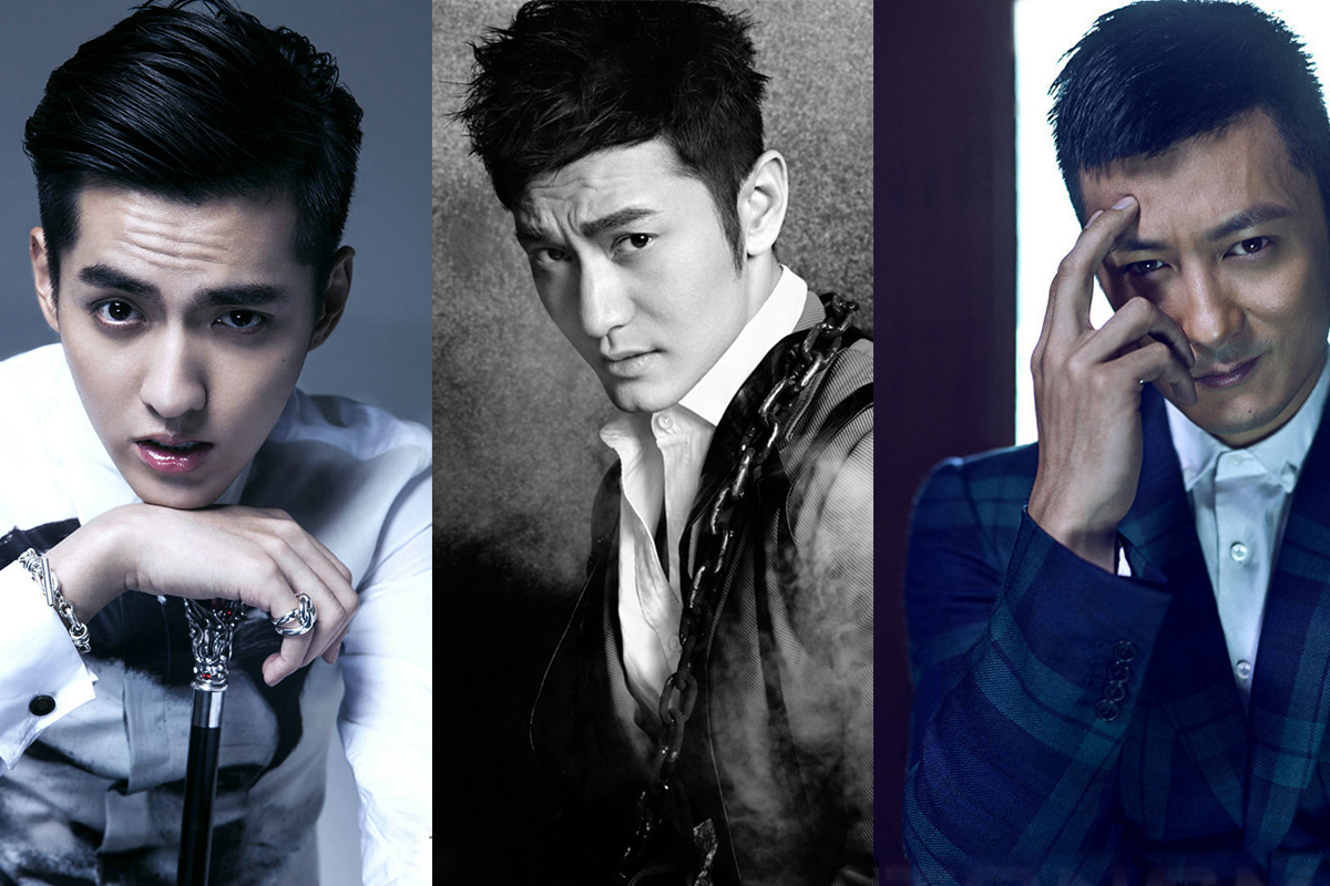 天蝎座男明星 左:吴亦凡 中:黄晓明 右:余文乐 天蝎座男明星 左:吴亦凡 中:黄晓明 右:余文乐