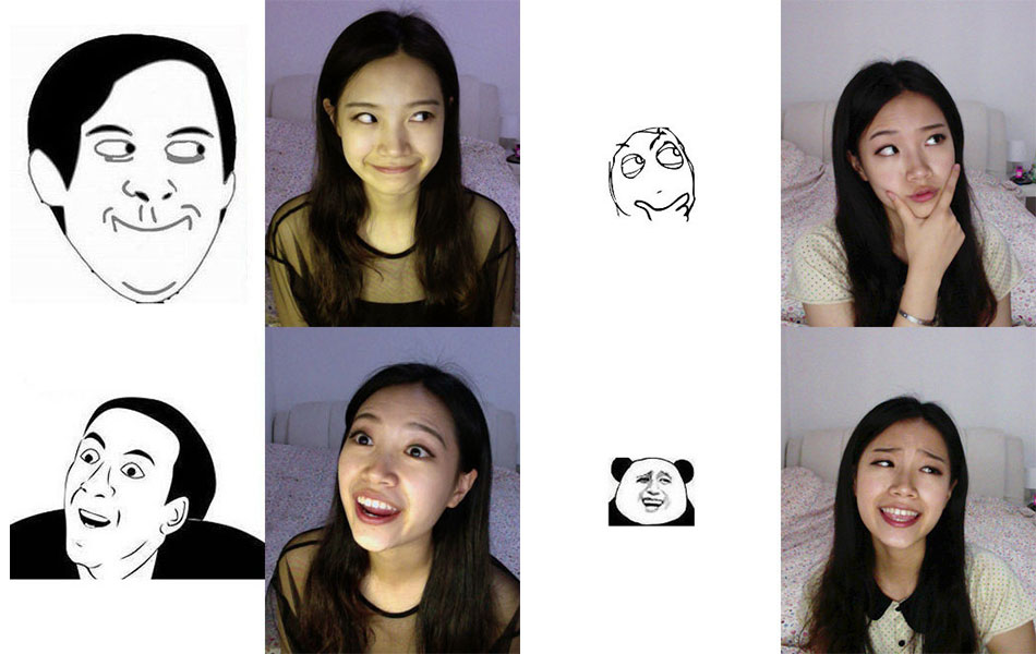 #暴走漫画表情妹#又来了!<em>神一样的妹纸</em>挑战Q