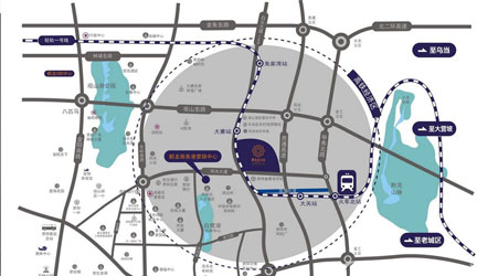 麒龙商务港位于贵阳火车北站出行景观大道北向的第一个十字路图片