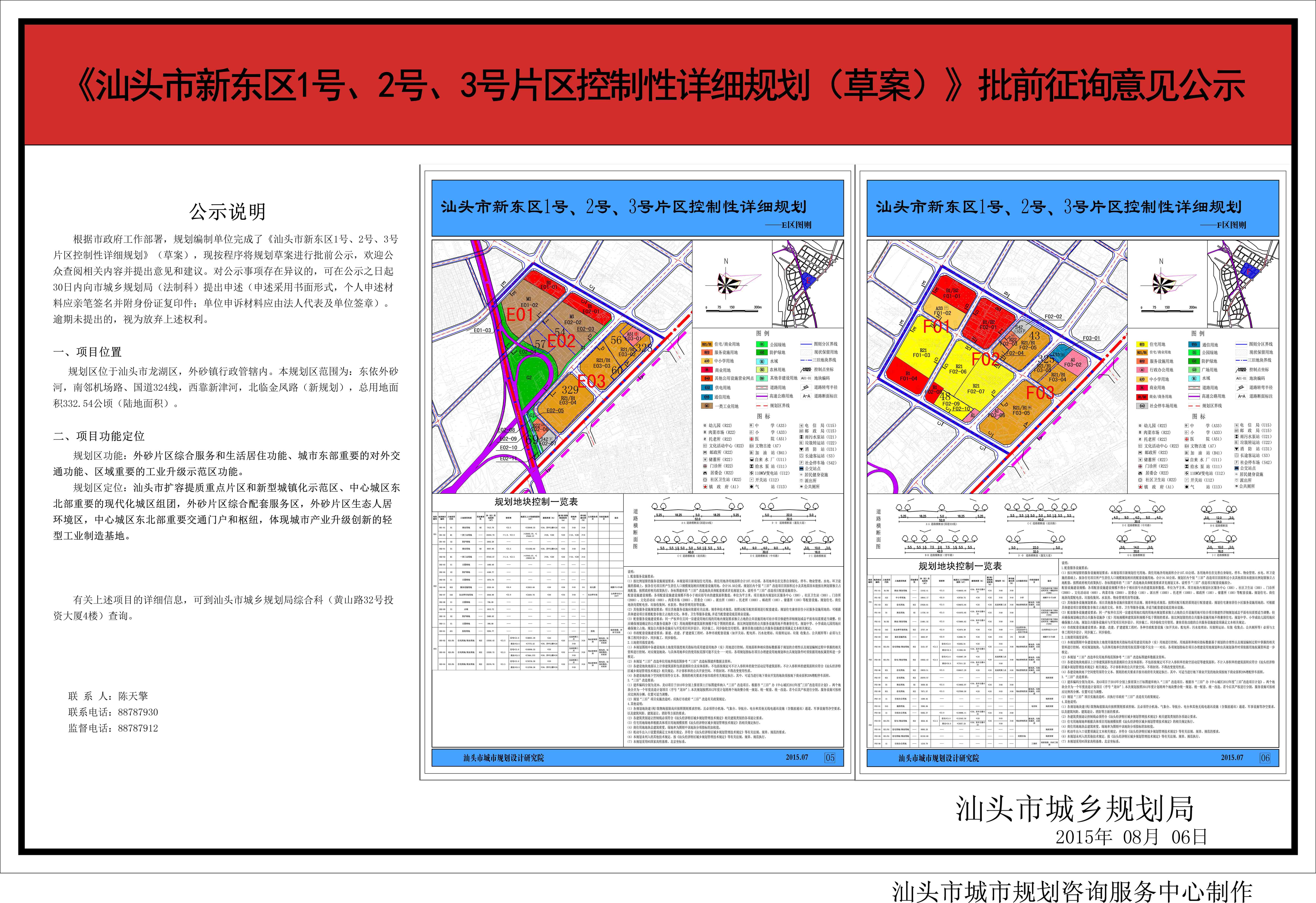 《汕头市新东区1,2,3号片区控制性详细规划(草案)》批