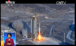 朝鲜媒体公布“光明星4号”卫星发射画面(图)