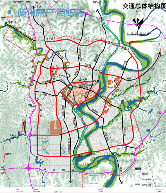 规划设计人员通过对资阳市中心城区城市核心问题分析,城市特色资源