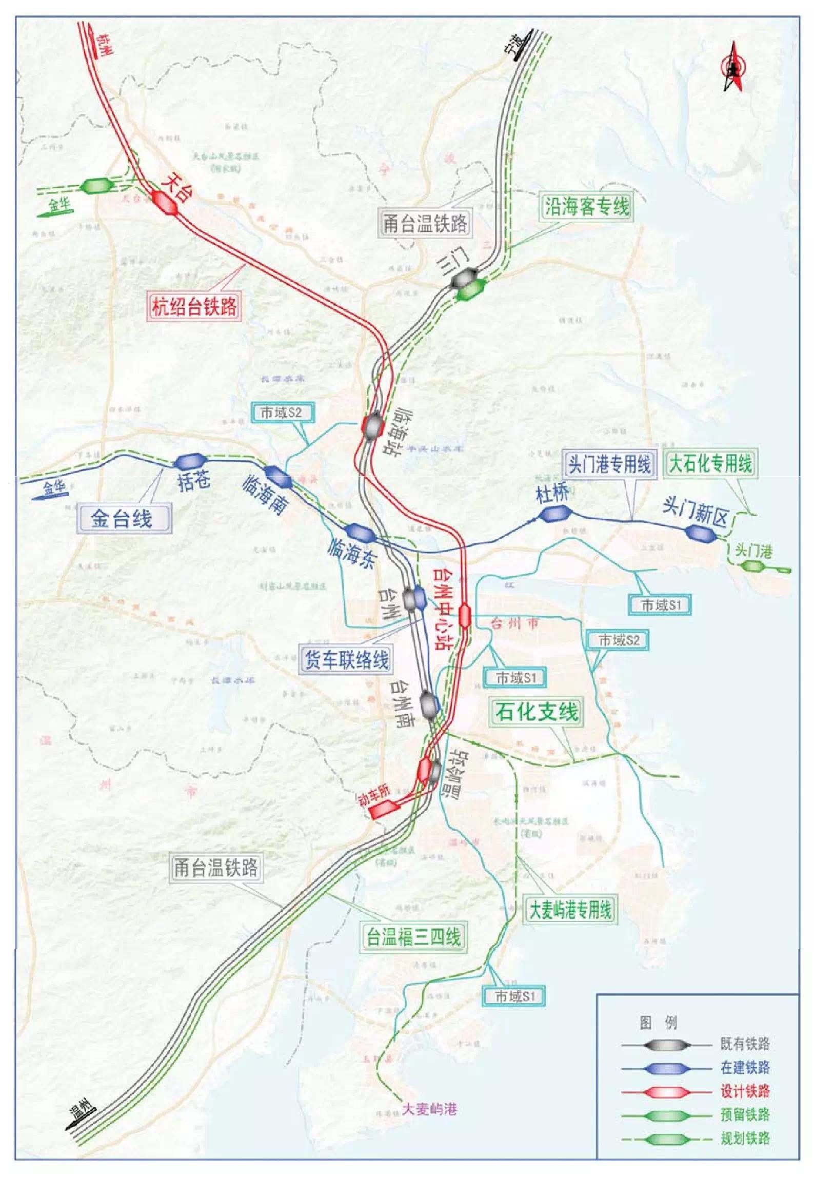 杭绍台高铁路线图公示图片