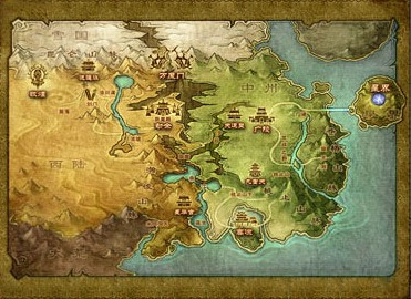 商业系统 qq仙侠秀 世界地图 仙侠小说 沧海 雪国 大荒 荧惑 神州地势